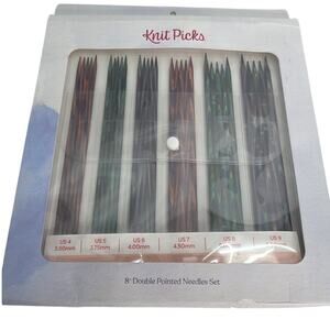 Knit Picks Double Pointed Wood Knitting Needles Set, 8 inches